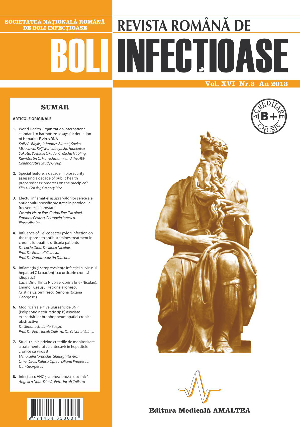 Revista Romana de Boli Infectioase | Vol. XVI, No. 3, 2013