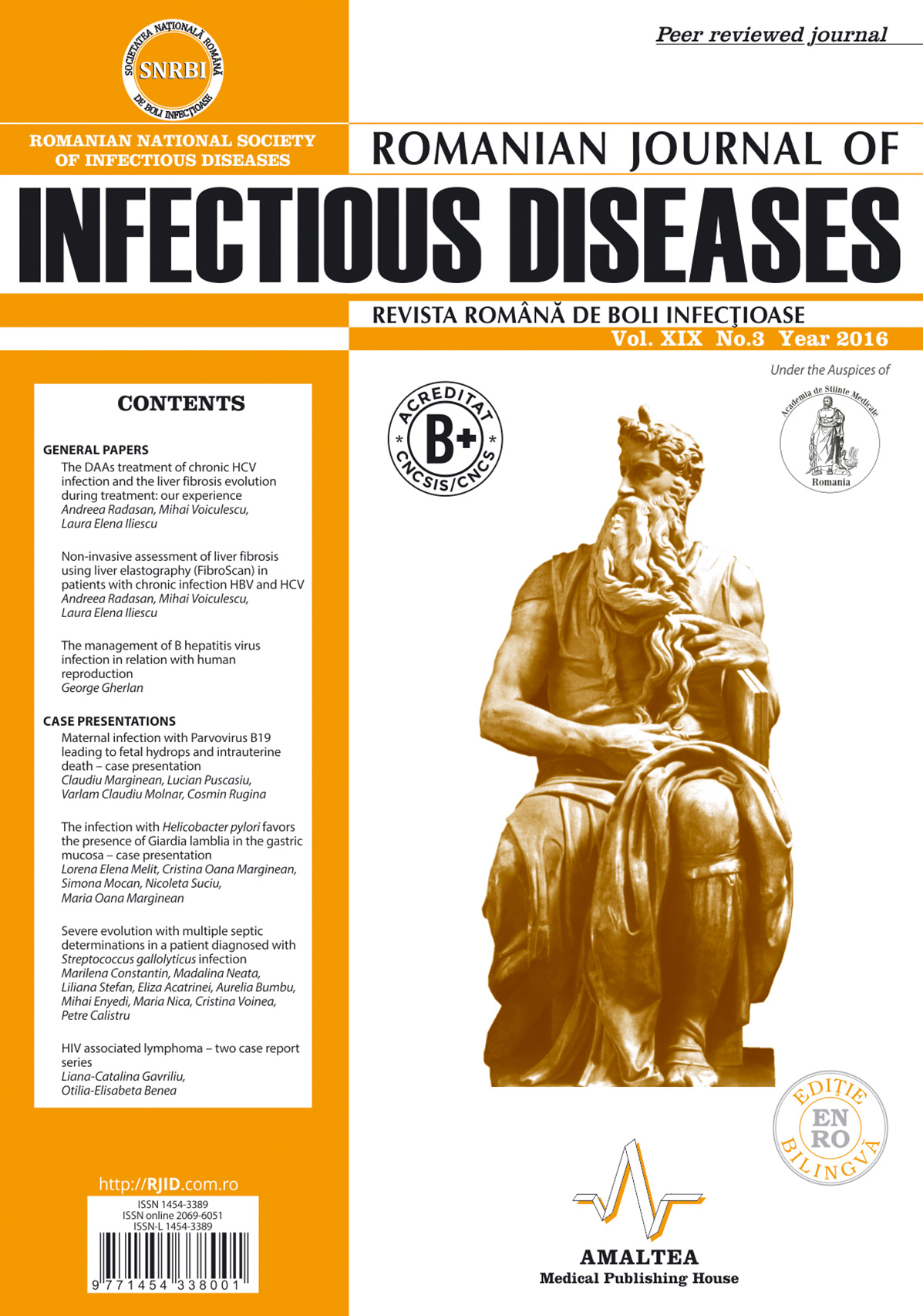 Revista Romana de Boli Infectioase | Vol. XIX, No. 3, 2016