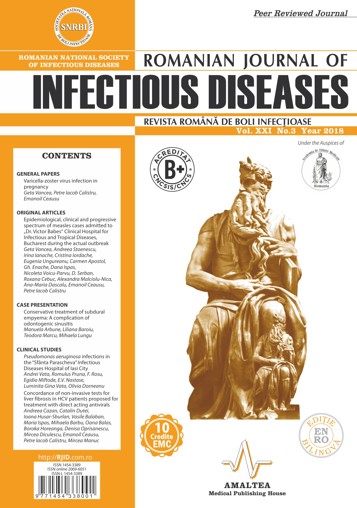 Revista Romana de Boli Infectioase | Vol. XXI, No. 3, 2018