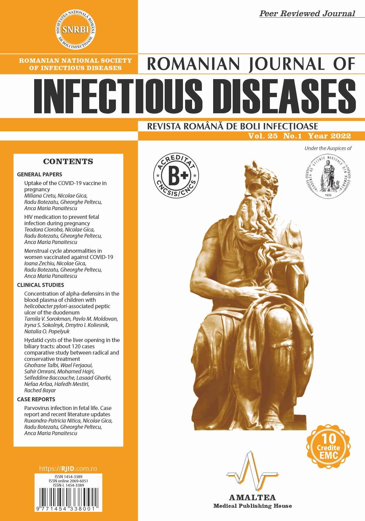 Romanian Journal of Infectious Diseases - Vol. 25, No. 1, 2022