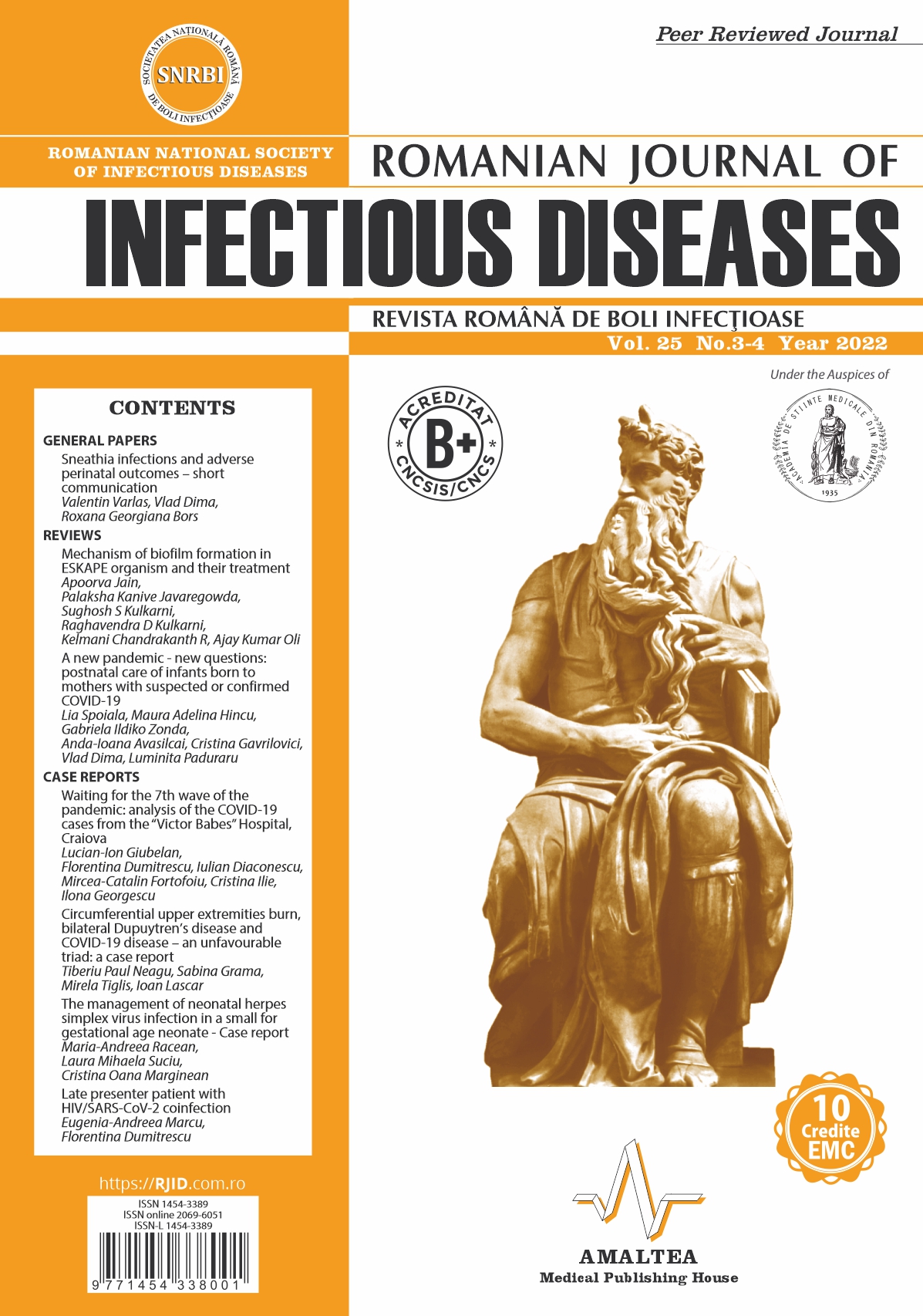 Romanian Journal of Infectious Diseases - Vol. 25, No. 3-4, 2022