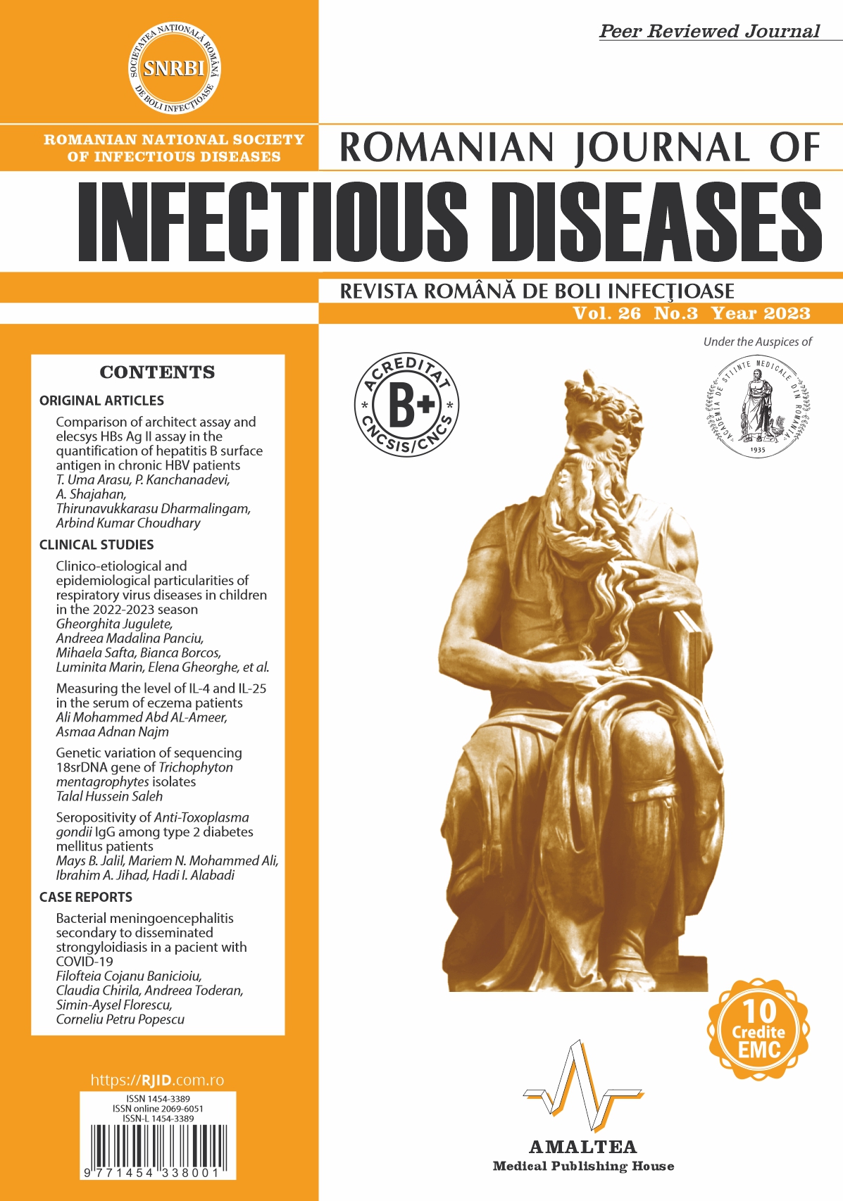 Romanian Journal of Infectious Diseases - Vol. 26, No. 3, 2023