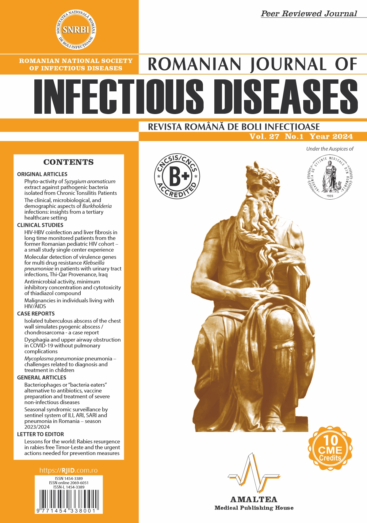 Romanian Journal of Infectious Diseases - Vol. 27, No. 1, 2024